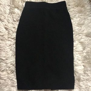 Long black pencil skirt